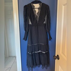 REVOLVE Black Long Sleeve Lace Dress